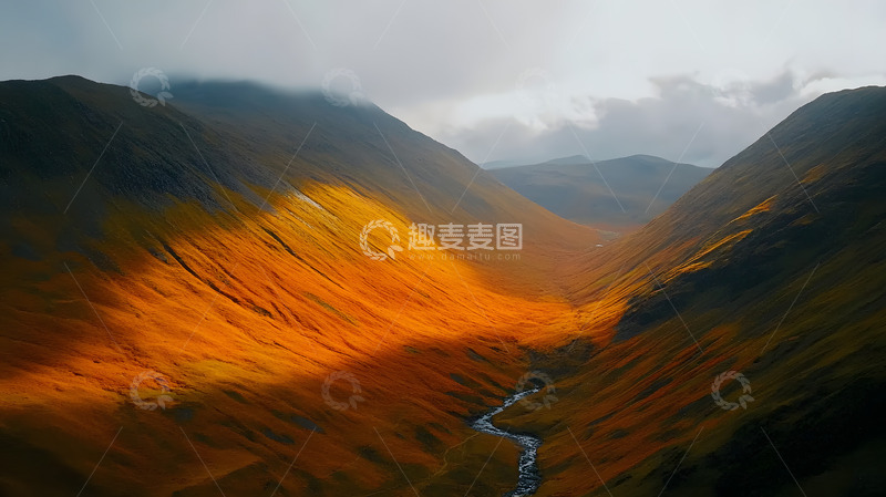 高清大图下载【趣麦麦图】文艺风北欧高山丘壑风景3