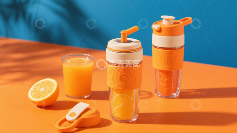 高清大图下载【趣麦麦图】便携榨汁杯迷你鲜榨2