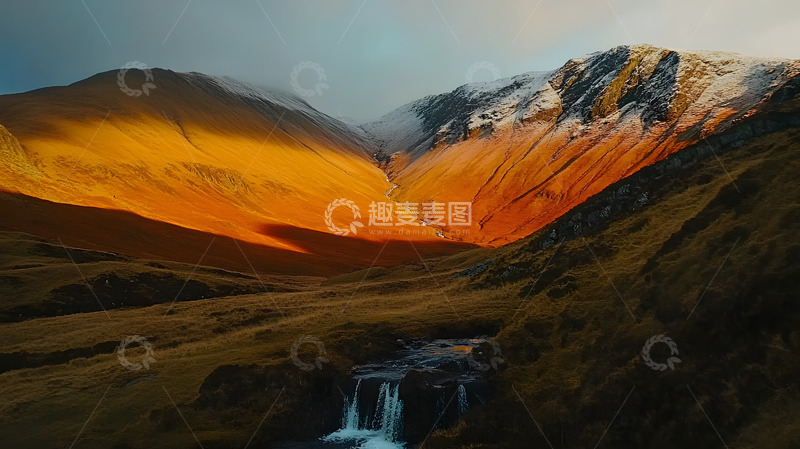 高清大图下载【趣麦麦图】文艺风北欧高山丘壑风景2