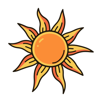 卡通插画可爱大太阳