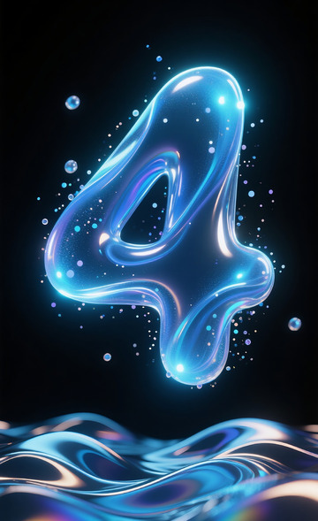 漂浮液体数字4