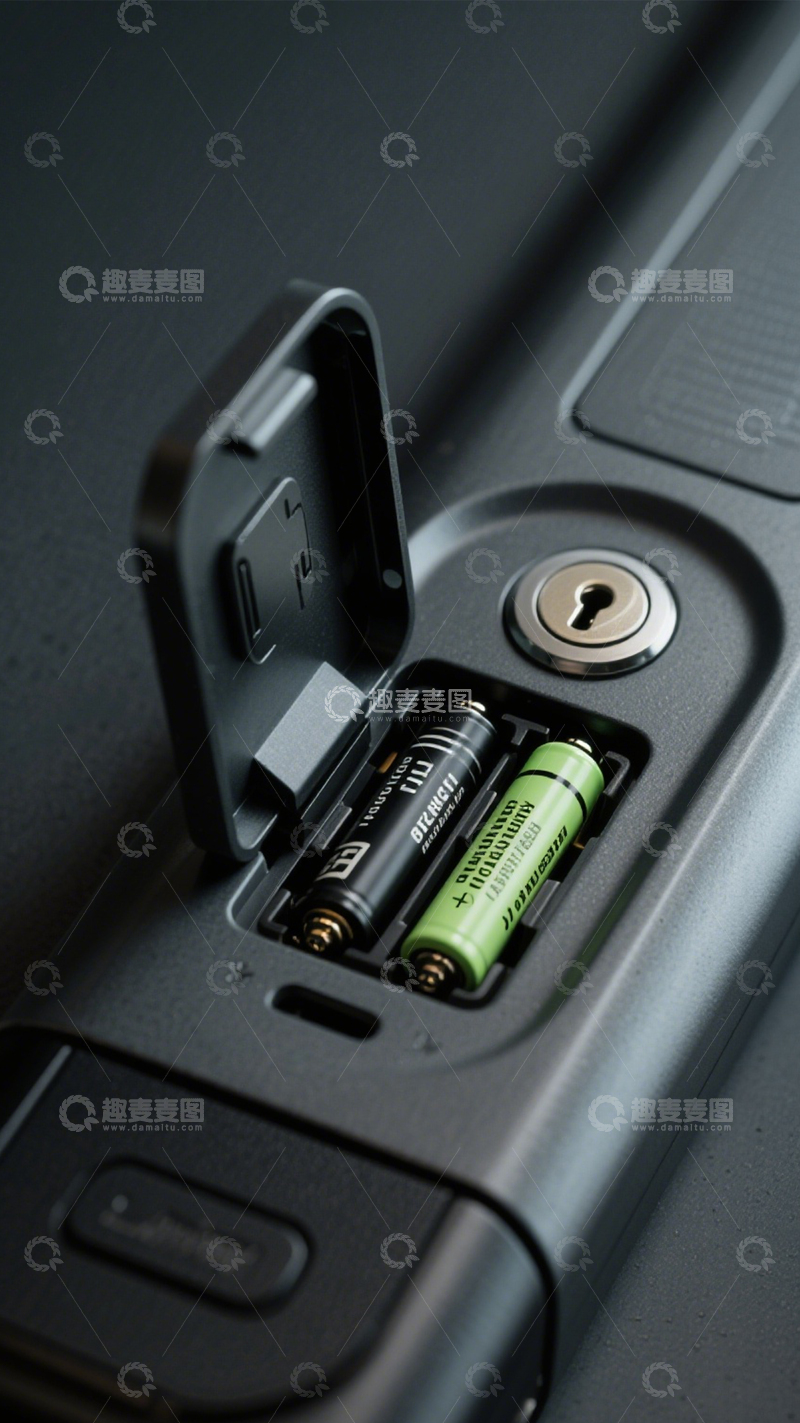 高清大图下载【趣麦麦图】智能锁电池仓长续航1