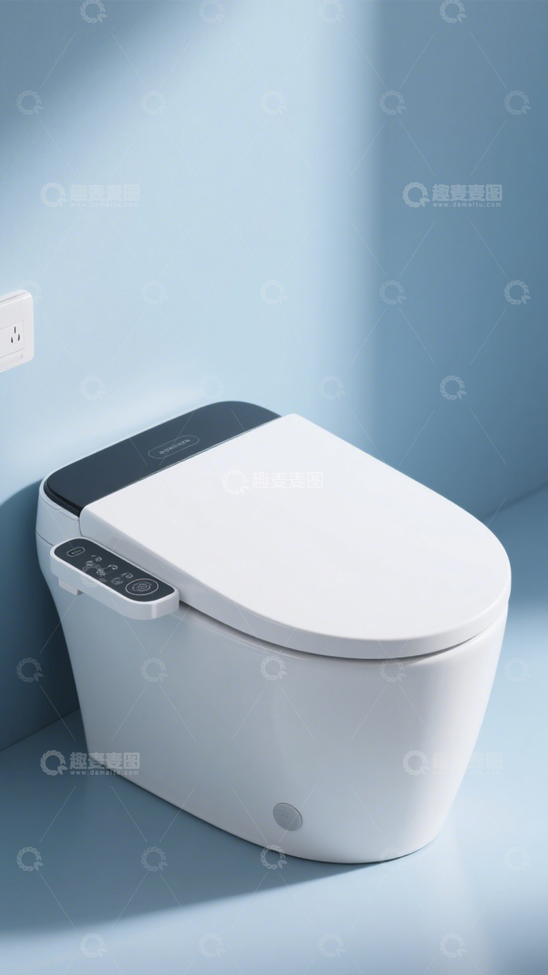 高清大图下载【趣麦麦图】智能马桶电动冲洗2