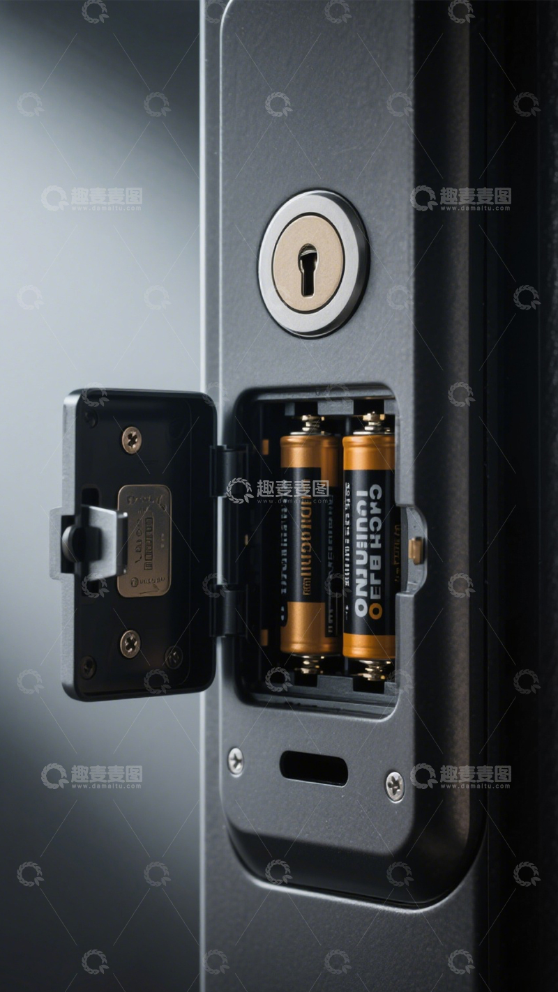 高清大图下载【趣麦麦图】智能锁电池仓长续航