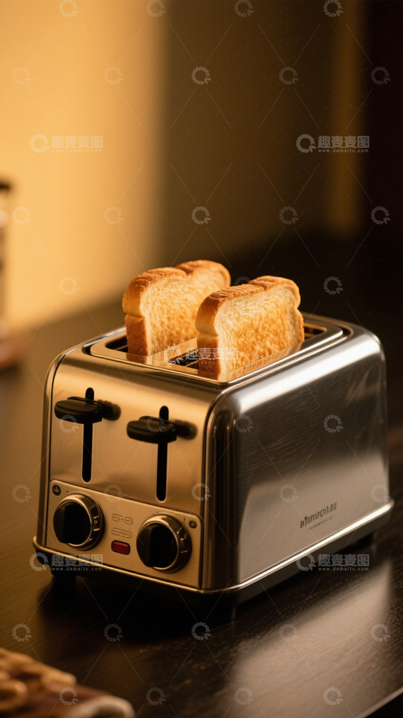 高清大图下载【趣麦麦图】烤面包机多士炉早餐1