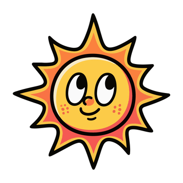 卡通插画可爱拟人太阳