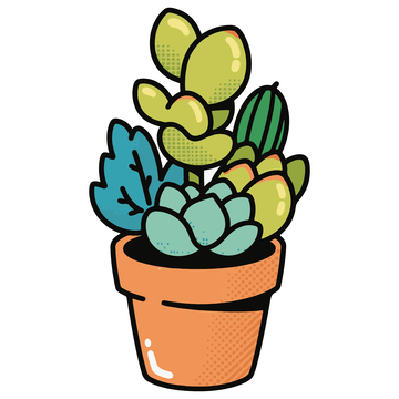 多肉盆栽卡通