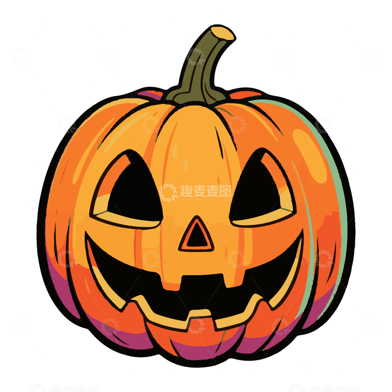 源文件下载【趣麦麦图】卡通万圣节南瓜1
