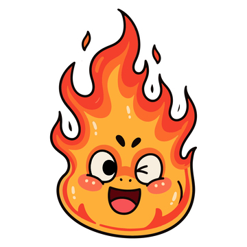 卡通插画可爱拟人火焰