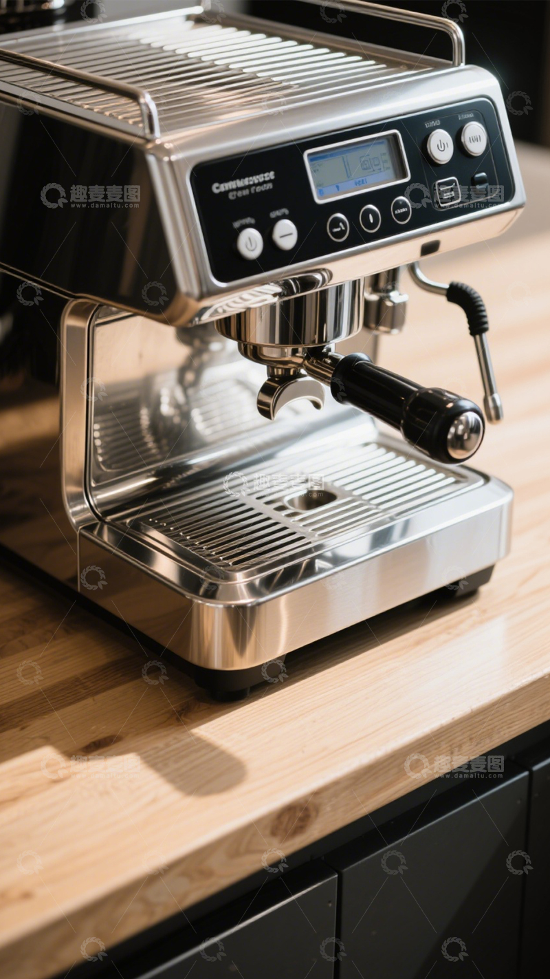 高清大图下载【趣麦麦图】意式咖啡机家用萃取