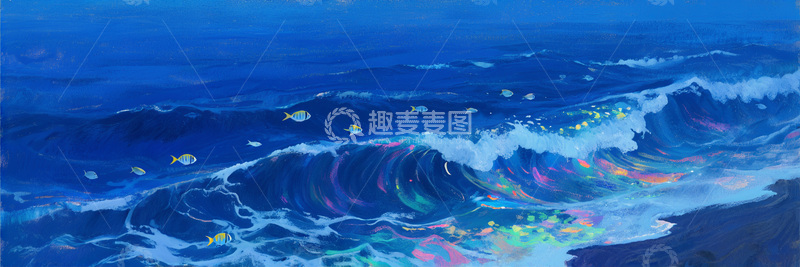 蓝色大海背景