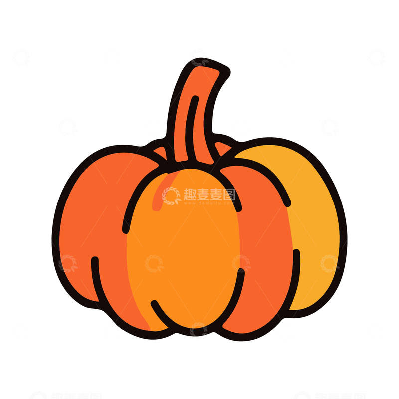源文件下载【趣麦麦图】儿童简笔画南瓜