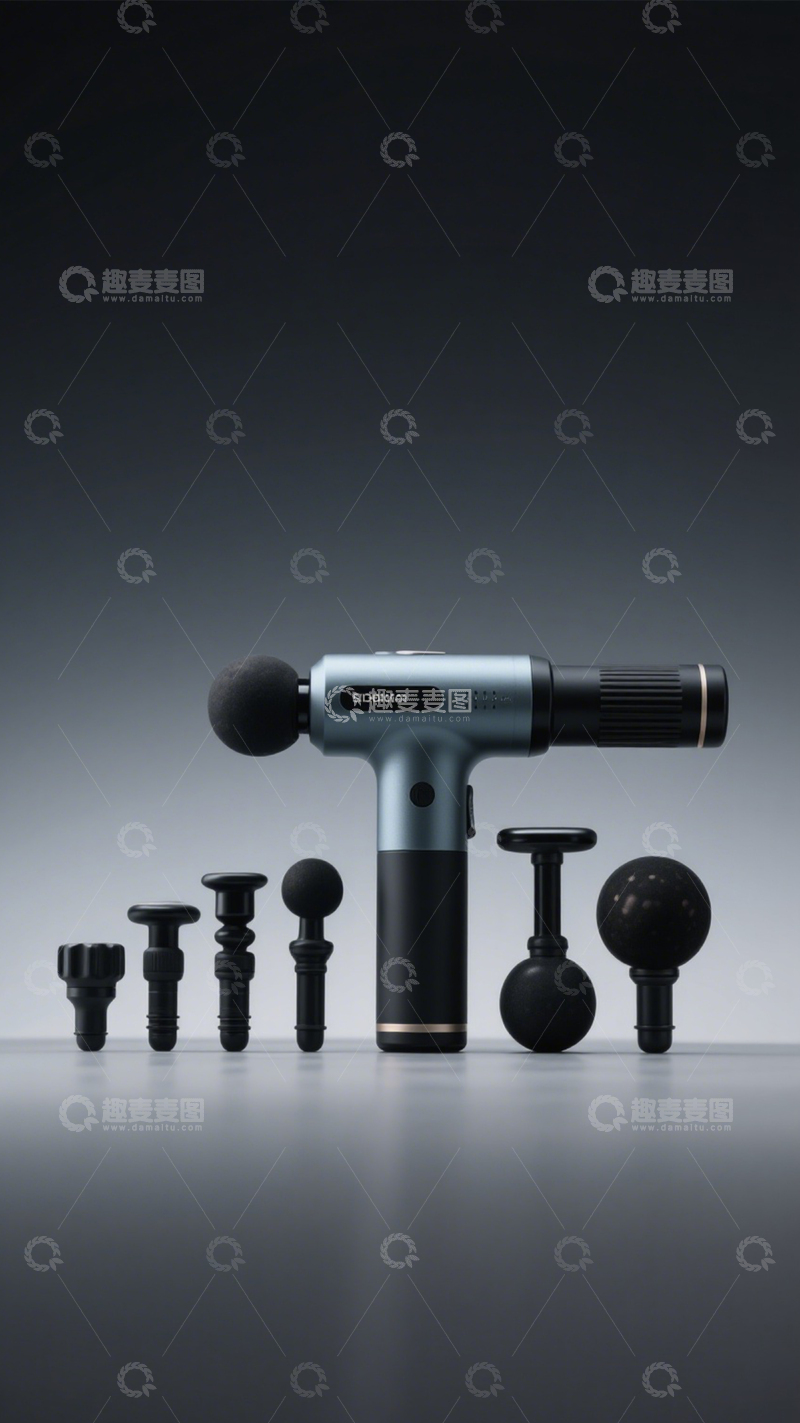 高清大图下载【趣麦麦图】筋膜枪按摩放松