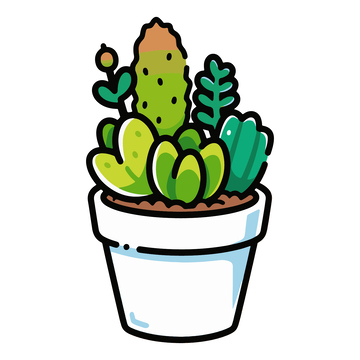 仙人掌盆栽卡通