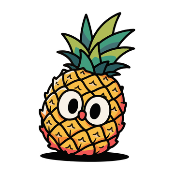 卡通拟人可爱凤梨菠萝1