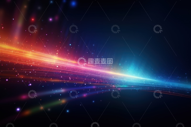 高清大图下载【趣麦麦图】科技光束光点背景