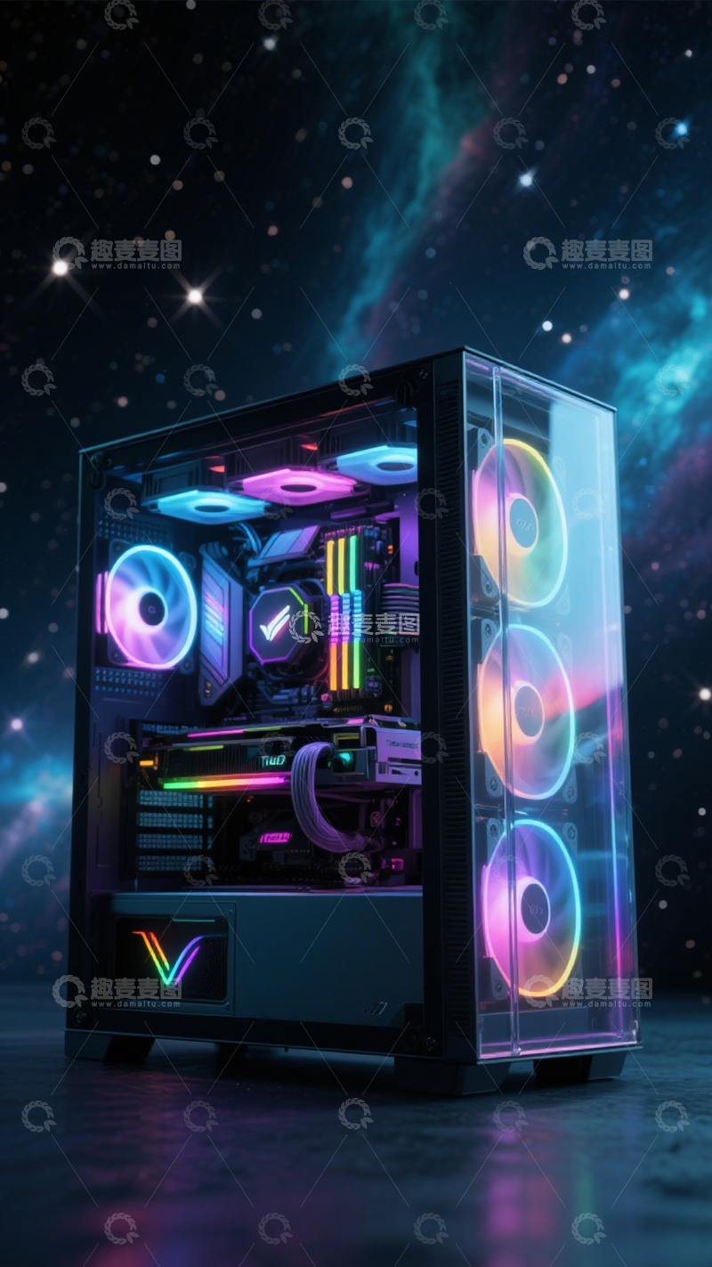 高清大图下载【趣麦麦图】电竞主机高性能游戏