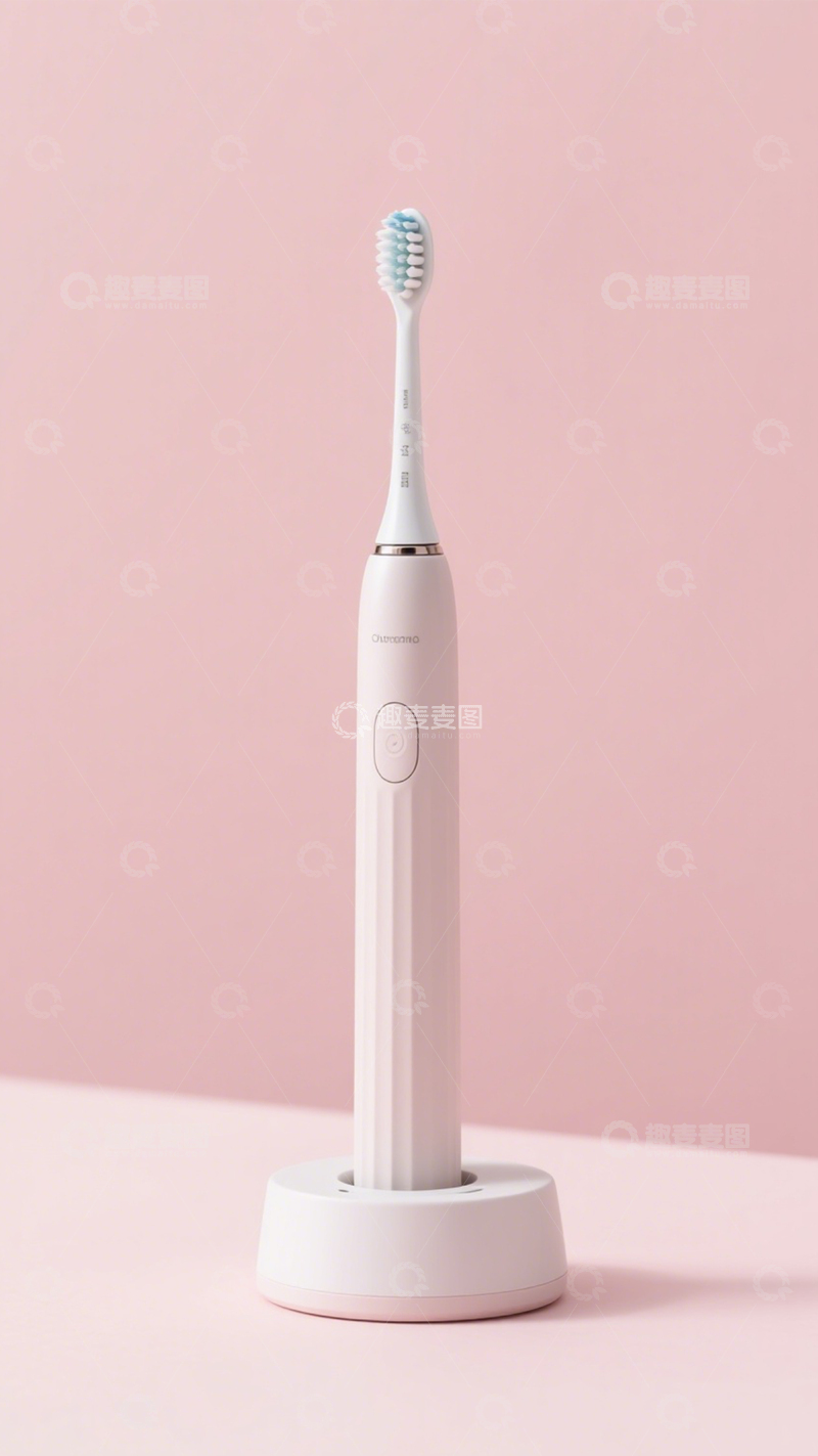 高清大图下载【趣麦麦图】电动牙刷粉色智能