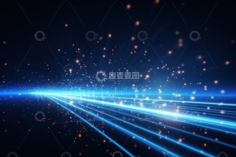 高清大图下载【趣麦麦图】科幻线条射线背景