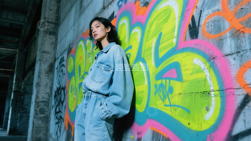 高清大图下载【趣麦麦图】涂鸦墙人像潮流风3