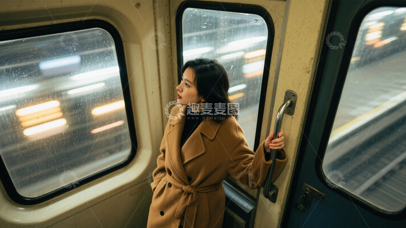 高清大图下载【趣麦麦图】地铁通勤日常瞬间1