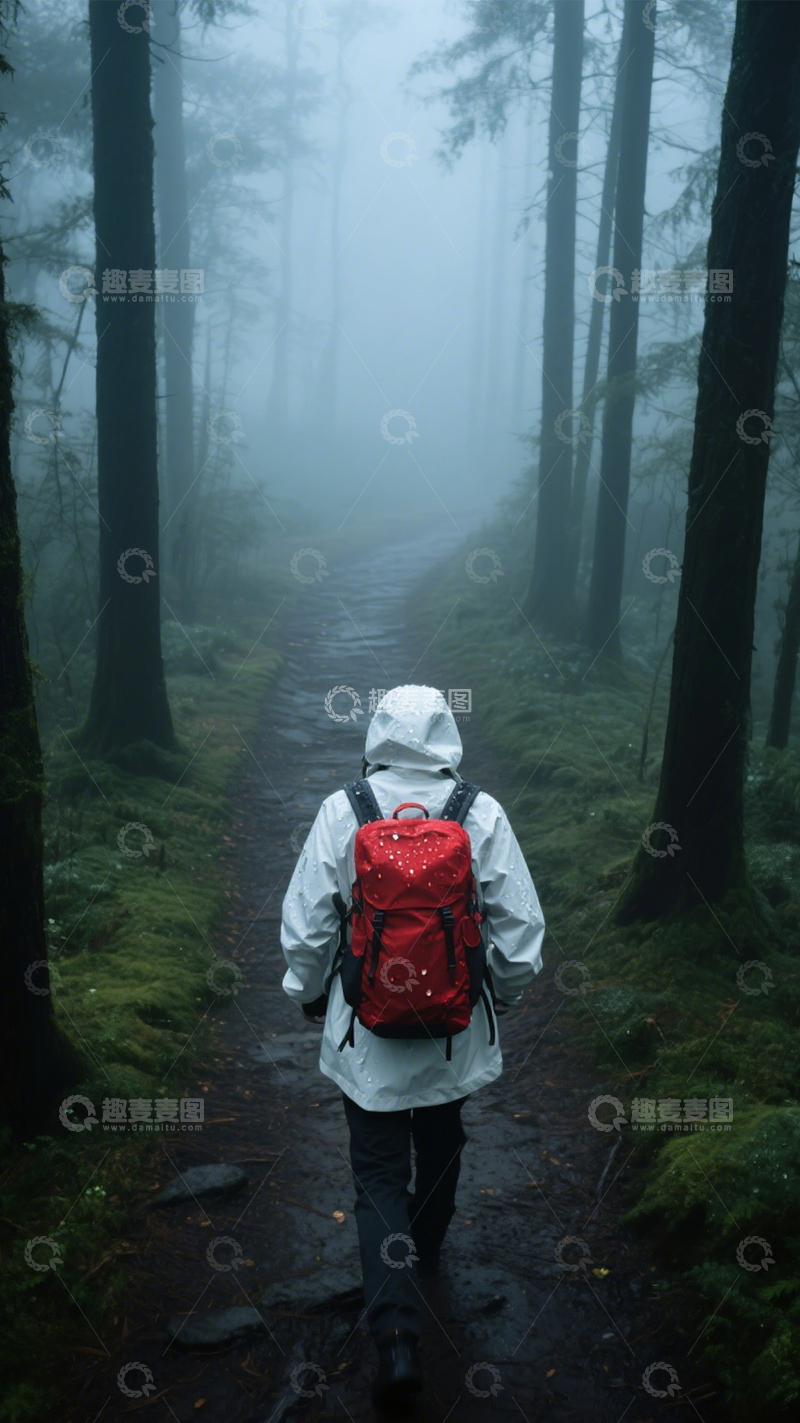 高清大图下载【趣麦麦图】雾林徒步神秘之旅