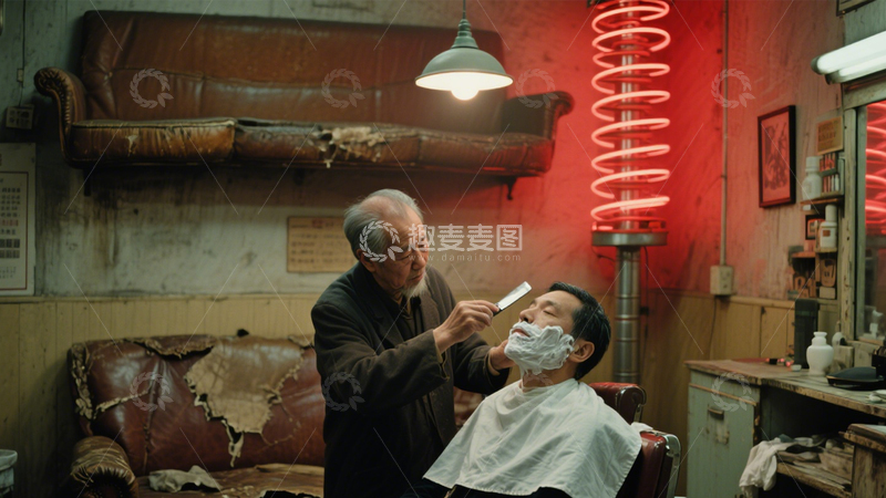 高清大图下载【趣麦麦图】老式理发店复古时光2