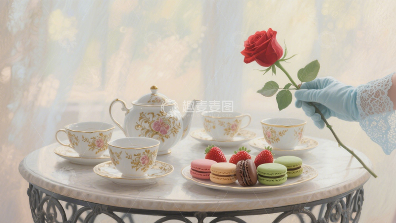 高清大图下载【趣麦麦图】英式下午茶优雅时光1