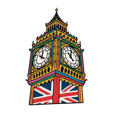 大本钟手绘插画1