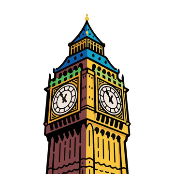 大本钟手绘插画2