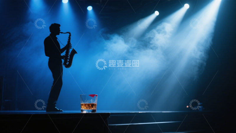 高清大图下载【趣麦麦图】爵士萨克斯追光时刻