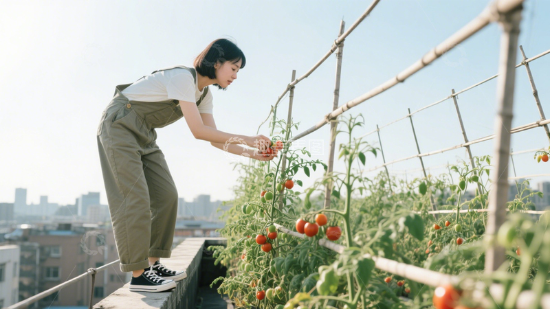 高清大图下载【趣麦麦图】天台种植补光时刻3