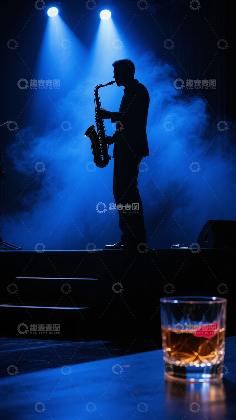 高清大图下载【趣麦麦图】爵士萨克斯追光时刻3