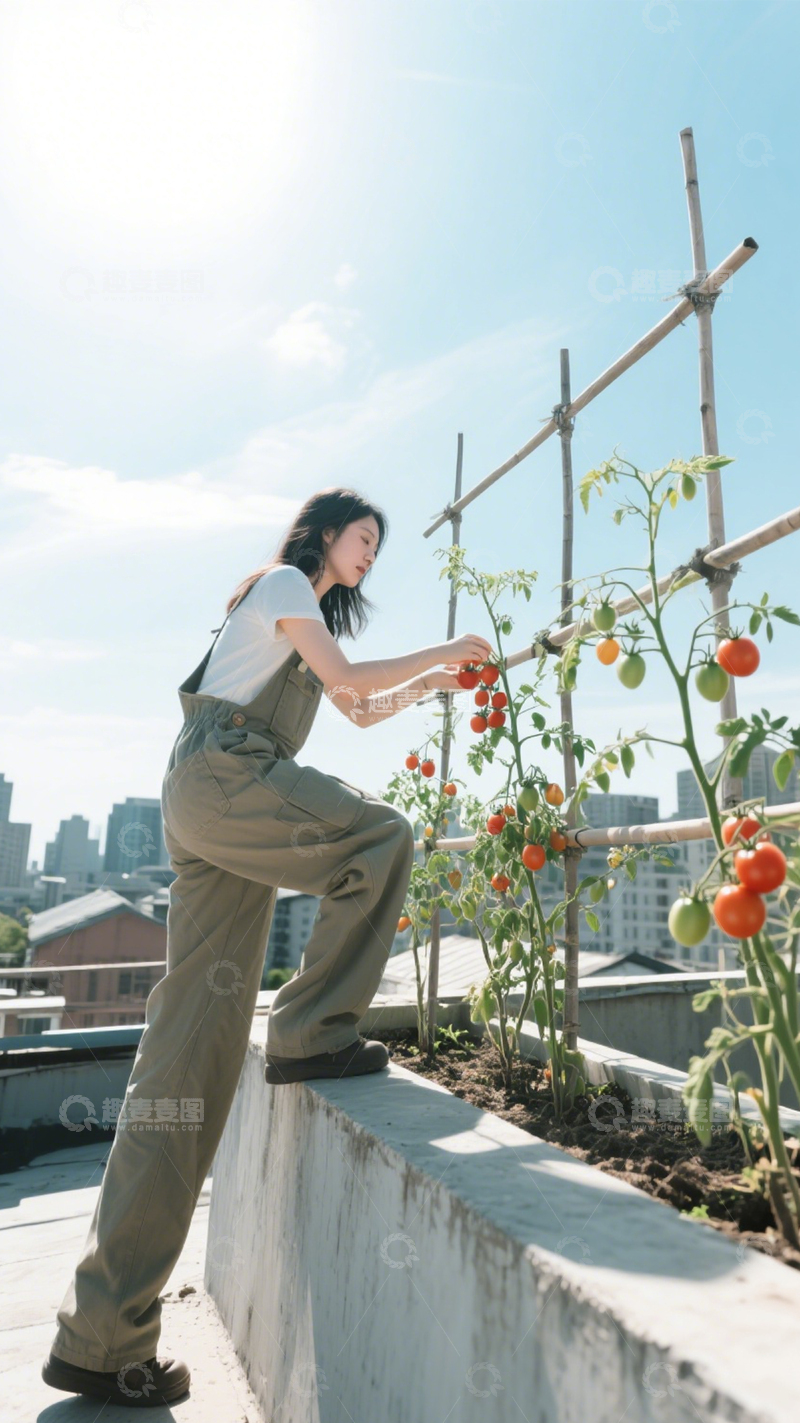 高清大图下载【趣麦麦图】天台种植补光时刻1