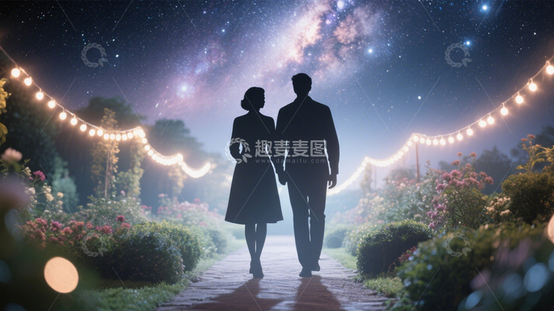 高清大图下载【趣麦麦图】露台星空浪漫情侣2