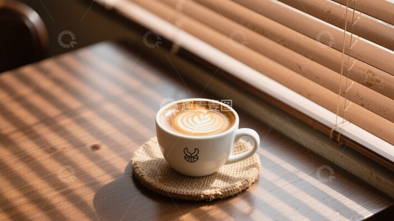 高清大图下载【趣麦麦图】阳光咖啡静谧生活