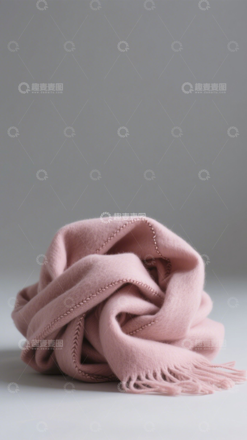 高清大图下载【趣麦麦图】纯色围巾温暖质感1