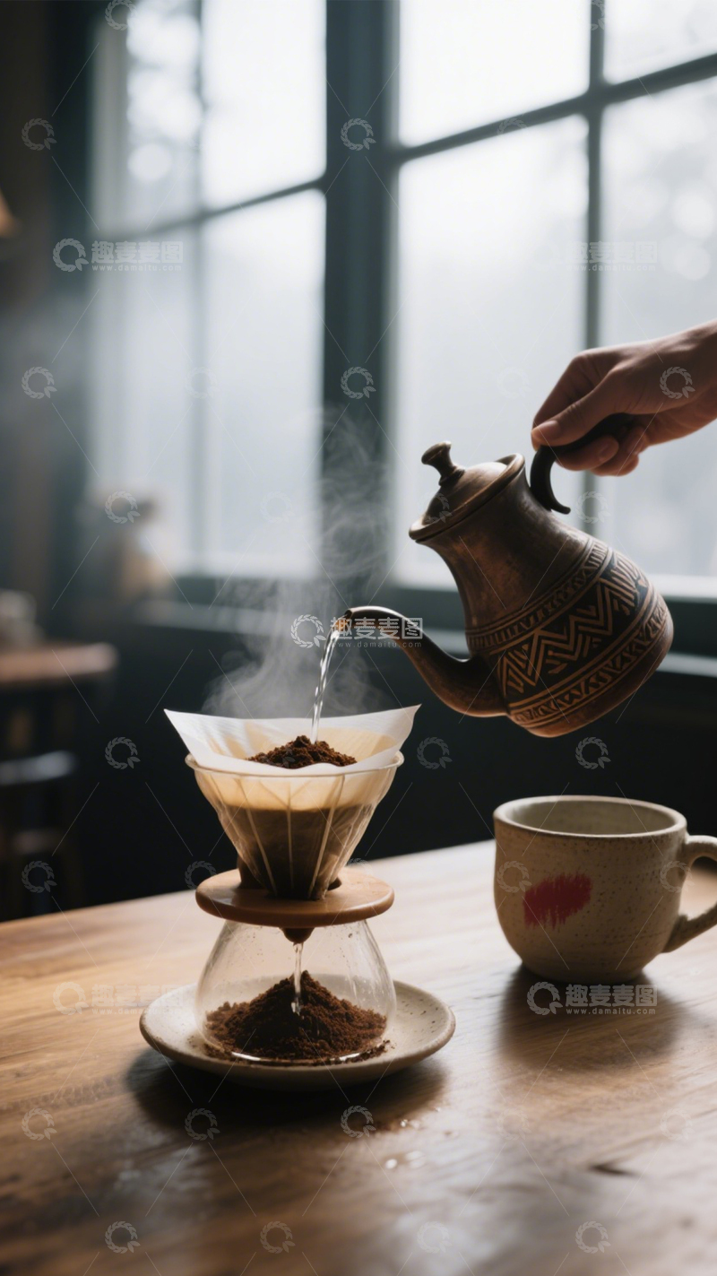 高清大图下载【趣麦麦图】-手冲咖啡生活仪式