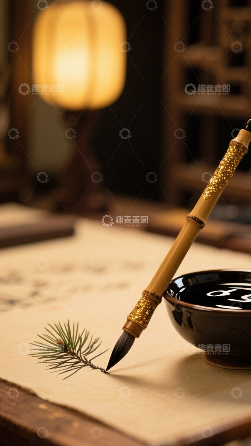 高清大图下载【趣麦麦图】书法中式文化意境