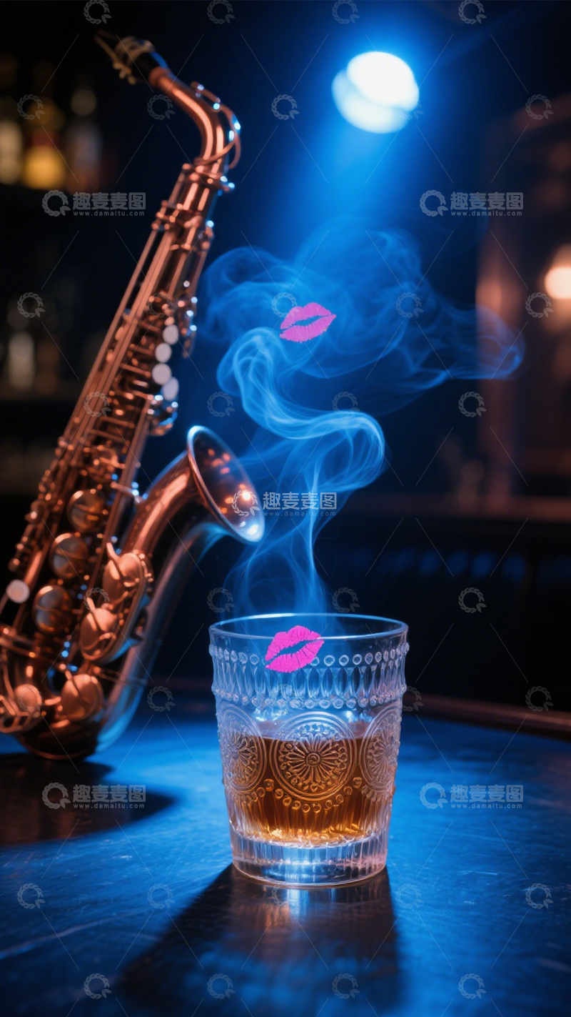 高清大图下载【趣麦麦图】爵士酒饮蓝调情调2
