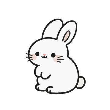 可爱兔子手绘简笔画