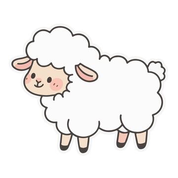 可爱绵羊手绘