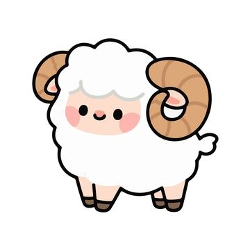 可爱绵羊卡通手绘