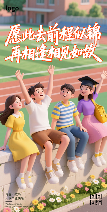 毕业季卡通海报26