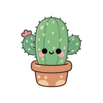 仙人掌手绘插画卡通