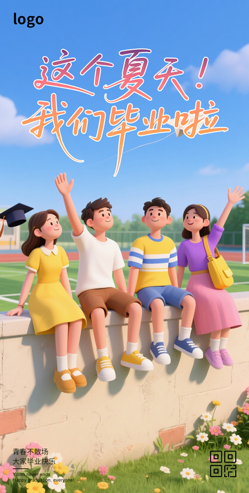 毕业季卡通海报27