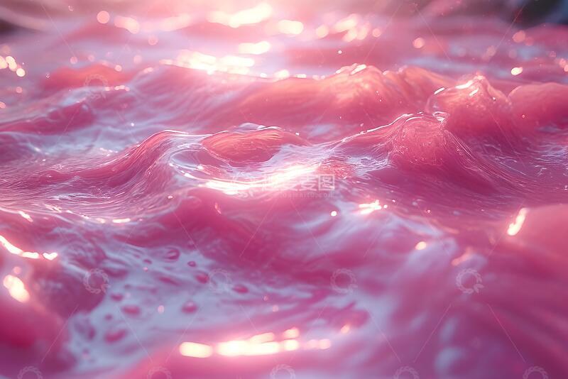高清大图下载【趣麦麦图】粉色的流动液体