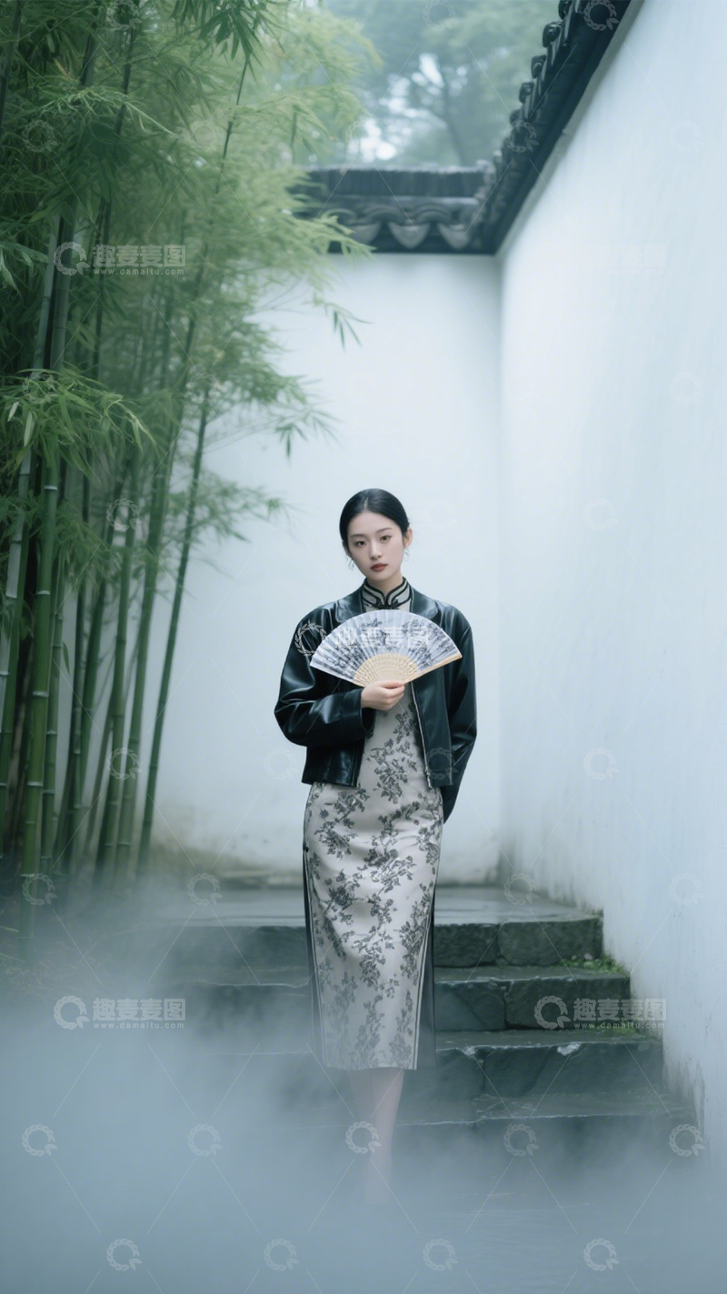 高清大图下载【趣麦麦图】国风旗袍典雅复古3