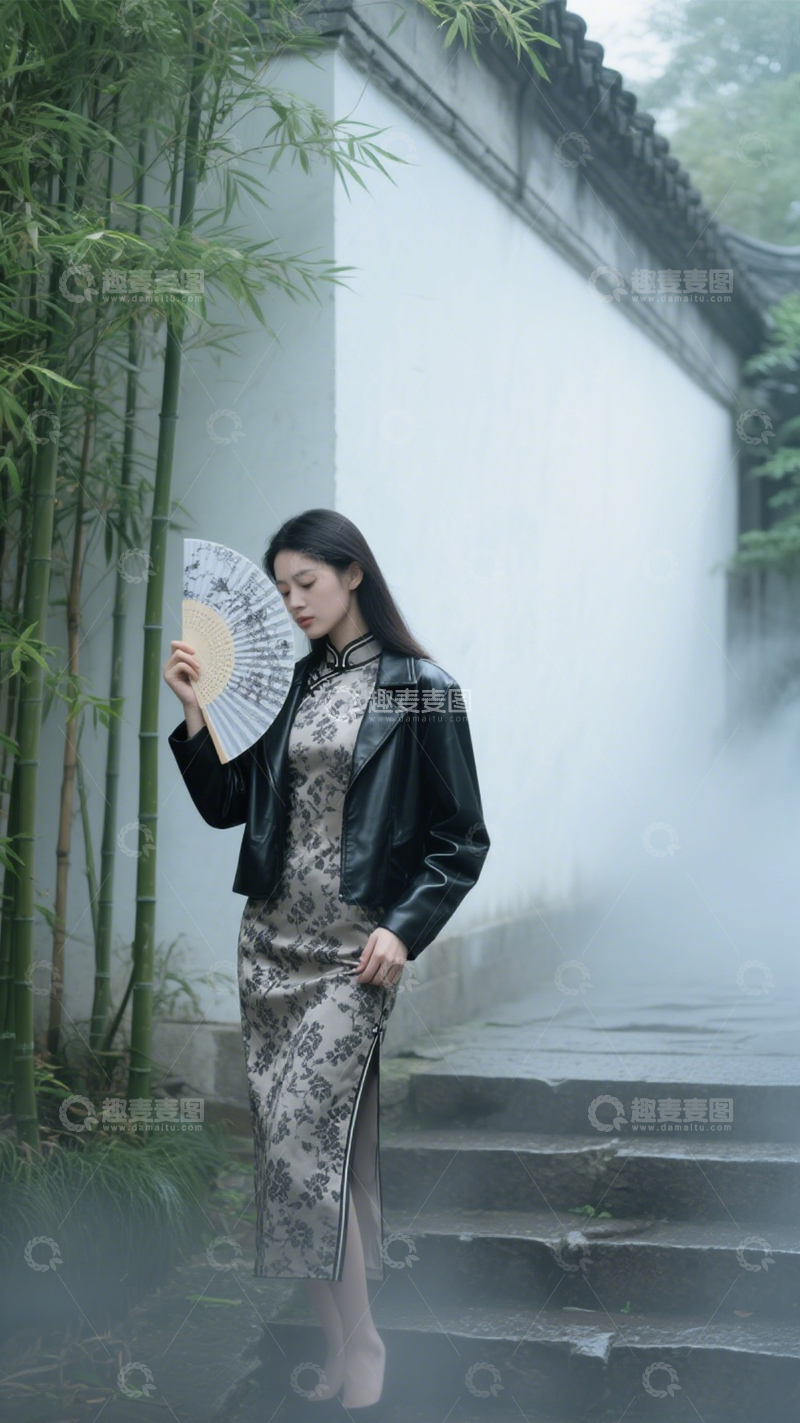 高清大图下载【趣麦麦图】国风旗袍典雅复古1