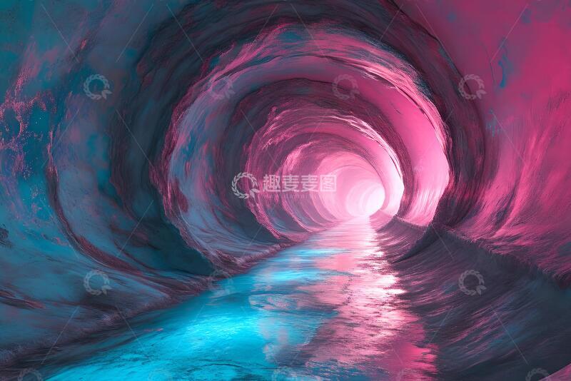 高清大图下载【趣麦麦图】粉色和蓝色背景